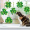 27-Piece St. Patrick’s Day Shamrock Suncatcher Craft Kit – DIY Window Paint Art, Lucky Four-Leaf Clover Ornaments for Kids, Classroom, and Party Decorations